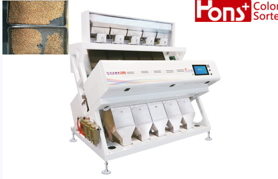 5 Chutes Maize Corn Grain CCD Color Sorter Intelligent