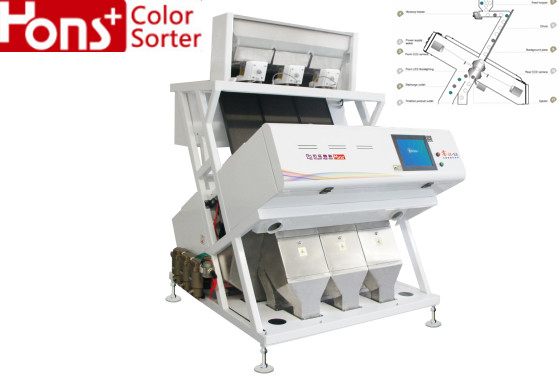 3 Chutes Led Peanut CCD Camera Color Sorting Machine Windows System