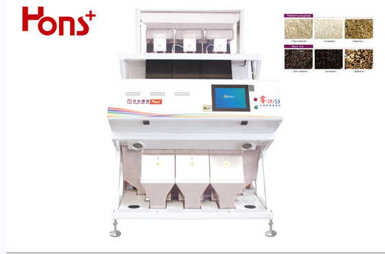 3 Chutes Optical CCD Rice Color Sorter Machine Intelligent LED Source