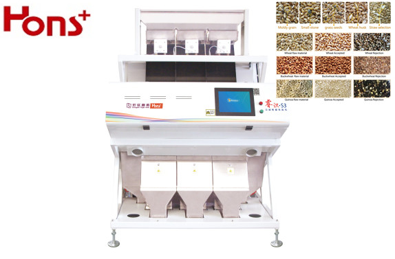 Optical Control CCD Agricultural Wheat Color Sorter 3 Chute