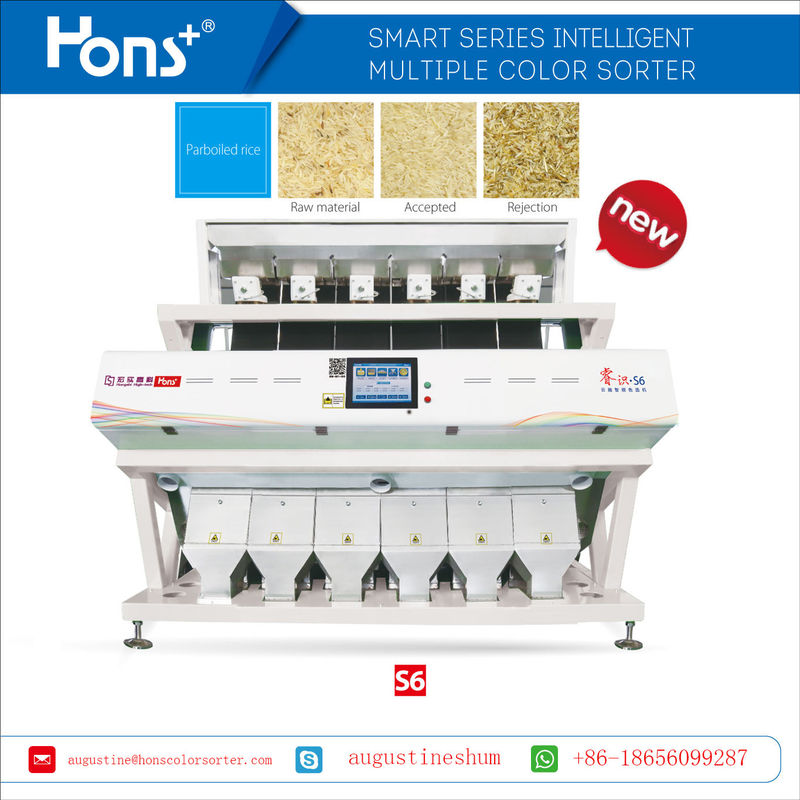 Intelligent 6 Chutes Parboiled Rice High Quality Ejector Color Sorter