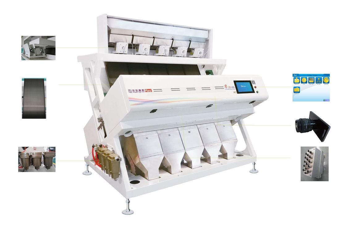 Multi Function Color Sorting 5 Chutes 315 Chanels CCD Color Sorter Of 3.0KW Voltage AC220V/50HZ