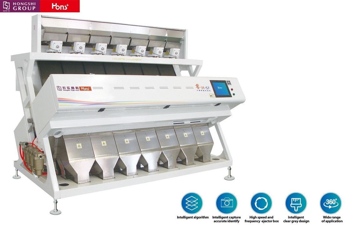 7 Chute Type AC220V 50HZ CCD Color Sorter With Power 4KW For Raisin Upgrading