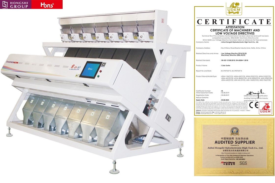 7 Chute Type AC220V 50HZ CCD Color Sorter Power 4KW For Pepper Intelligent Operating