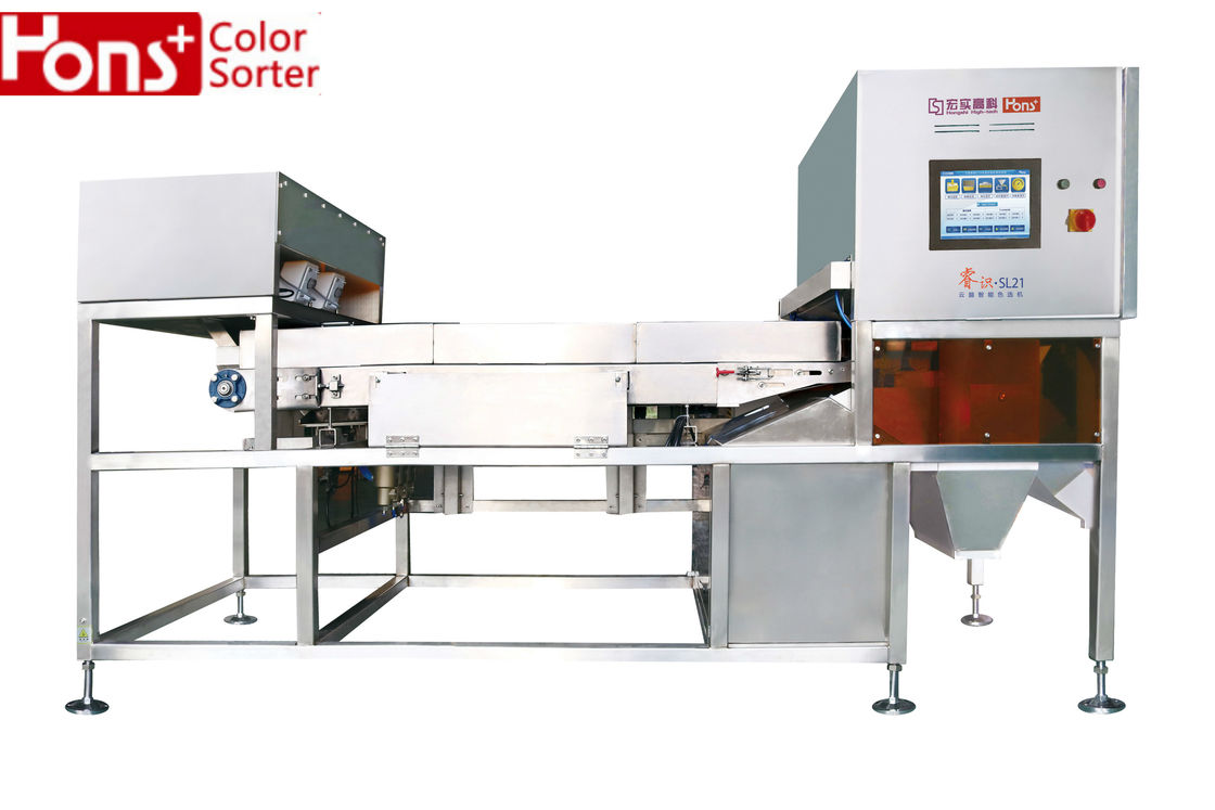 2048 Pixel CCD Belt Type Color Sorting Machine For Plastic Ore Nuts