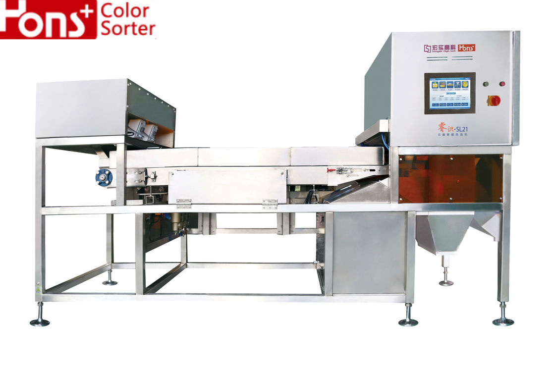 Wide Channel CCD Camera  500kg/H Plastic Belt Color Sorter